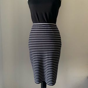 Black and White Stripe Skirt